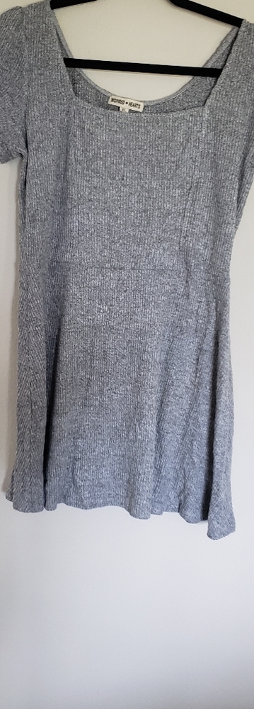 Grey skater skirt dress
